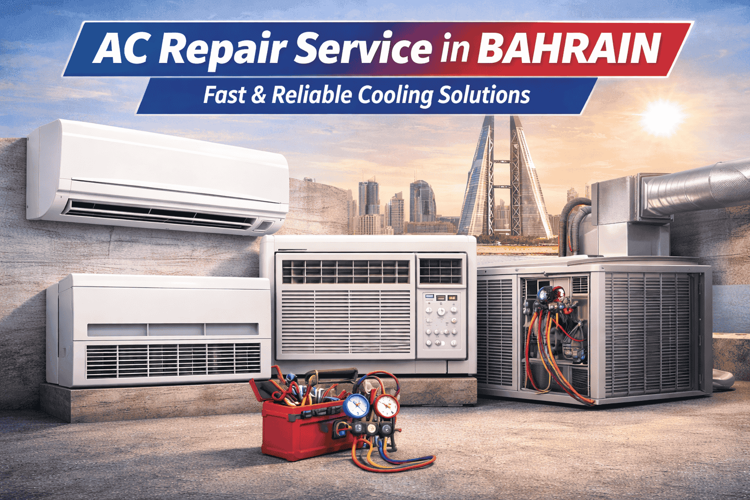 Get professional AC repair in Bahrain for split, window, and central air conditioners with fast same-day service. Our certified technicians diagnose and fix cooling issues quickly to restore comfort in your home or business.
